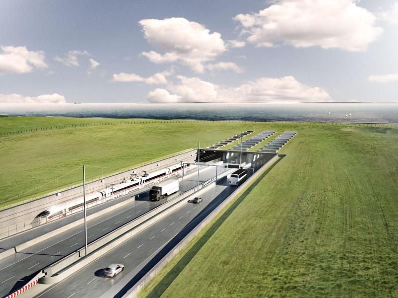 Visualisierung des geplanten Fehmarnbelt-Tunnels zwischen Deutschland und Dänemark. Foto: ICONO A/S für Femern A/S/Femern A/S/Archiv