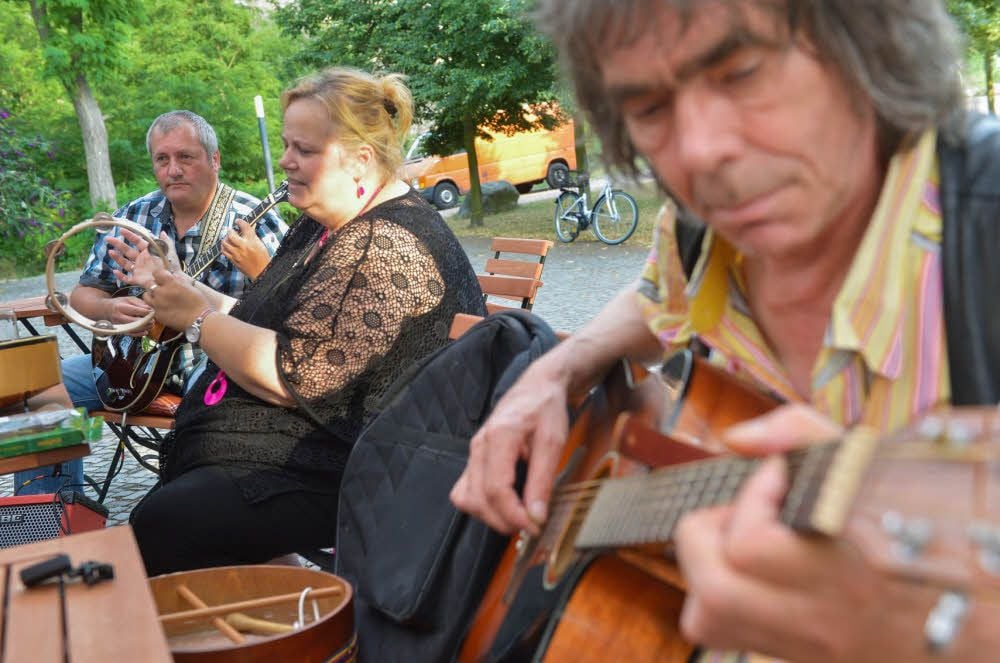 Ulrich Lange, Ilka Engler und Eric Hager waren bei der letzten Jam-Session dabei.