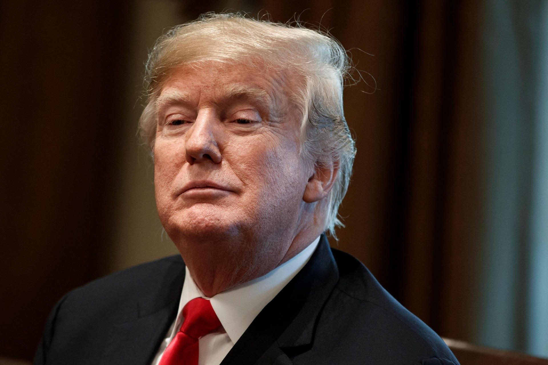 Donald Trump bei einem Kabinettstreffen am MIttwoch
