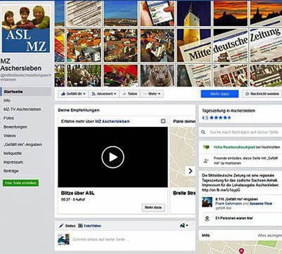 Der Facebook-Auftritt der Ascherslebener MZ ist jetzt über eine neue Adresse zu erreichen.
