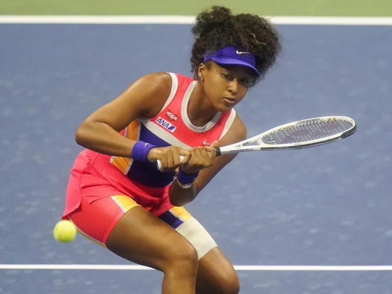 Naomi Osaka in Aktion. Die 22 Jahre alte Japanerin hat die dritte Runde erreicht. Foto: Frank Franklin II/AP/dpa