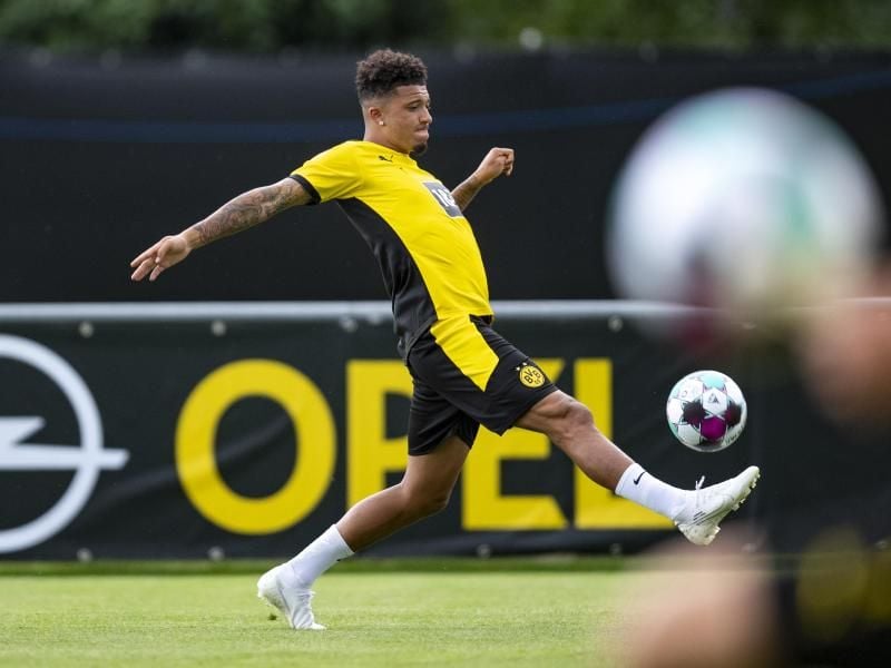 Steht bei Manchester United hoch im Kurs: Dortmunds Jadon Sancho. Foto: David Inderlied/dpa