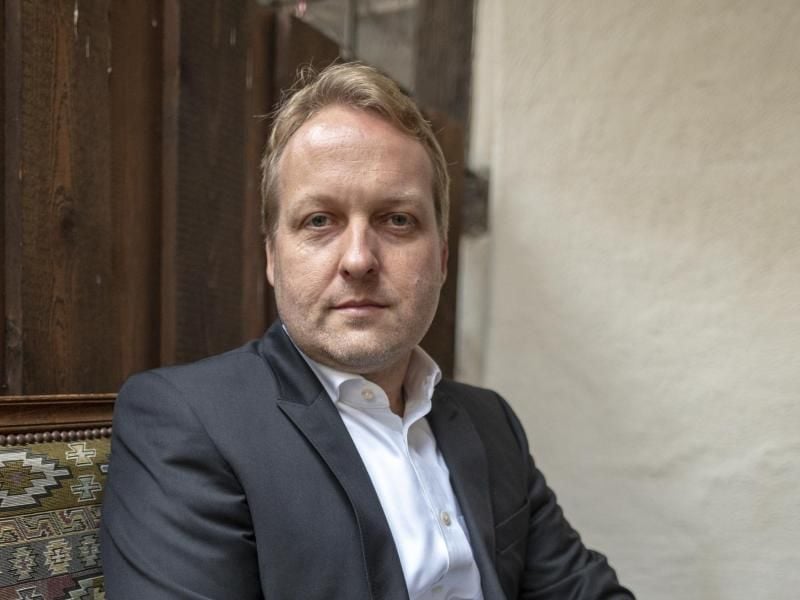 Der Schriftsteller Thilo Krause vor der Verleihung des Peter-Huchel-Preises 2019. Foto: Patrick Seeger