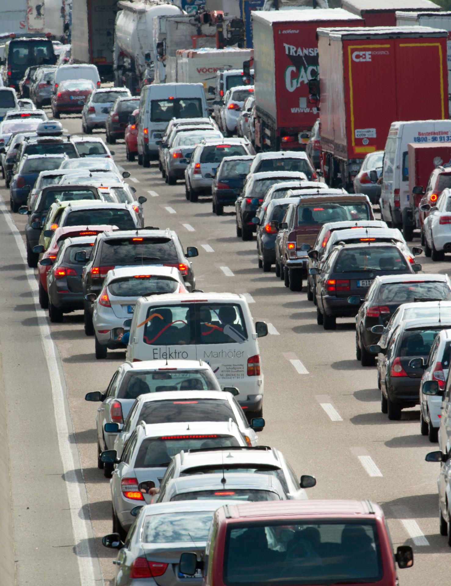 Stau auf einer Autobahn