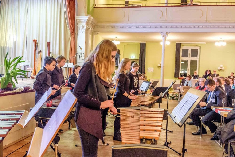 Ohne sie geht es auch 2019 nicht: Schülerinnen und Schüler der Musikschule „Heinrich Berger“