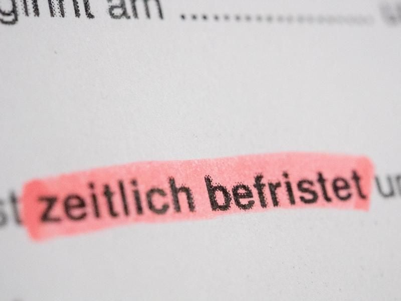 Befristete Arbeitsverträge sind grundsätzlich zulässig. Foto: Karolin Krämer