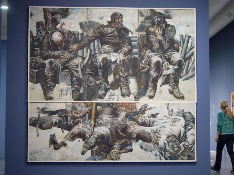 „Die Überlebenden” von Willi Sitte im Albertinum in der Ausstellung „Ostdeutsche Malerei und Skulptur 1949-1990”. Foto: Sebastian Kahnert