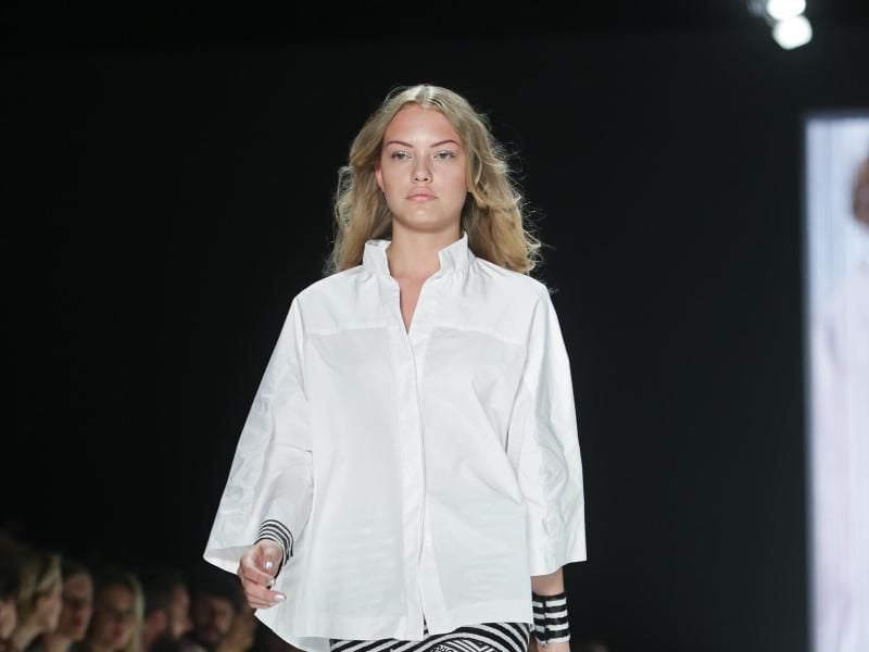Cheyenne Savannah Ochsenknecht bei der Mercedes-Benz Fashion Week 2016 in Berlin. Foto: Jörg Carstensen