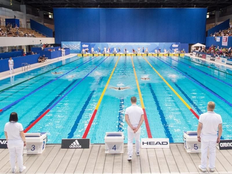 Die Deutschen Meisterschaften im Schwimmen dauern in Berlin noch bis zum 22. Juli 2018. Foto: Klaus-Dietmar Gabbert