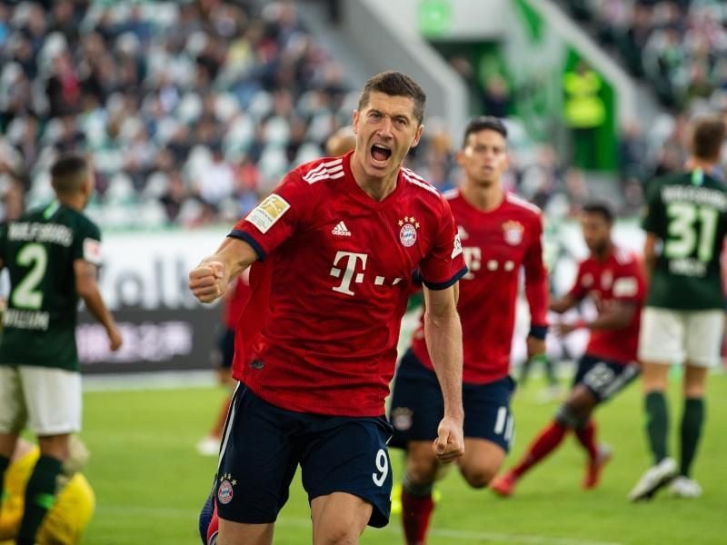 Nach zwei torlosen Spielen hat Robert Lewandowski gegen Wolfsburg wieder getroffen. Foto: Swen Pförtner