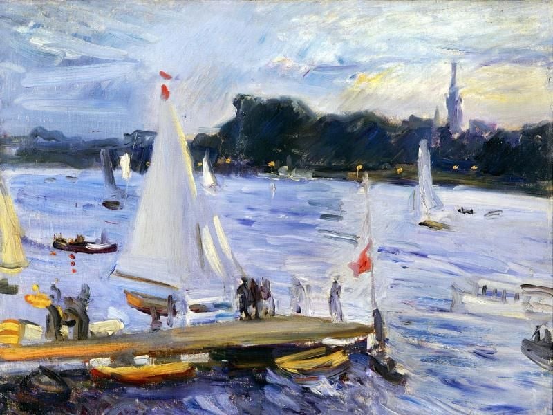Max Slevogt, Segelboote auf der Alster am Abend, 1905. Foto: Saarlandmuseum