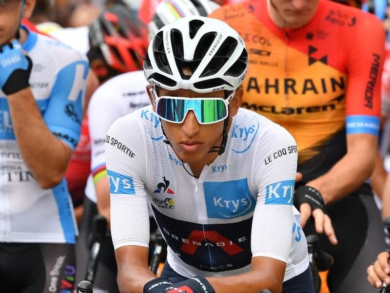 Schlägt auf der 13. Etappe nun die Stunde des Kolumbianers Egan Bernal?. Foto: David Stockman/BELGA/dpa