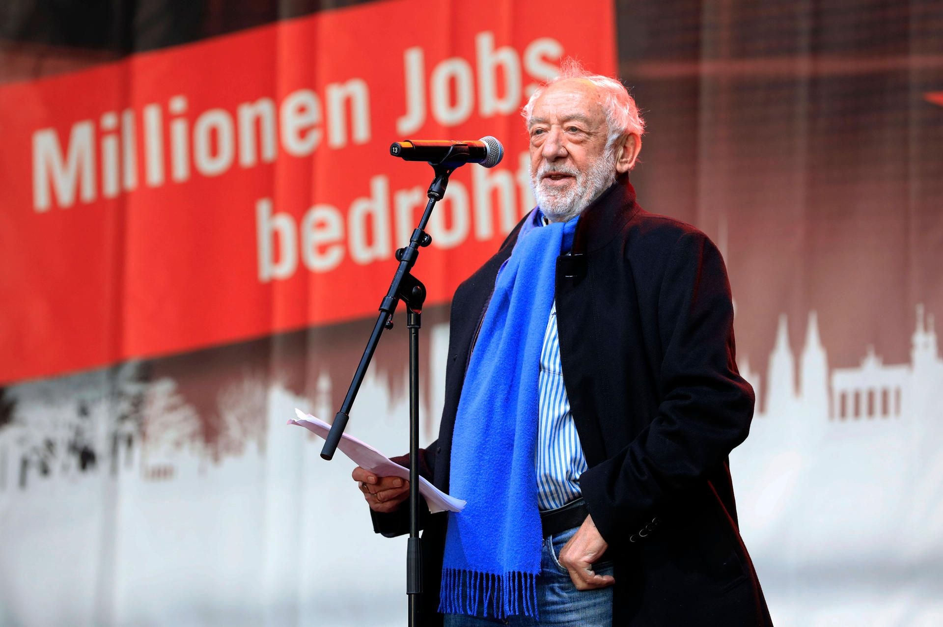 Dieter Hallervorden bei der Demonstration zur Rettung der Veranstaltungswirtschaft