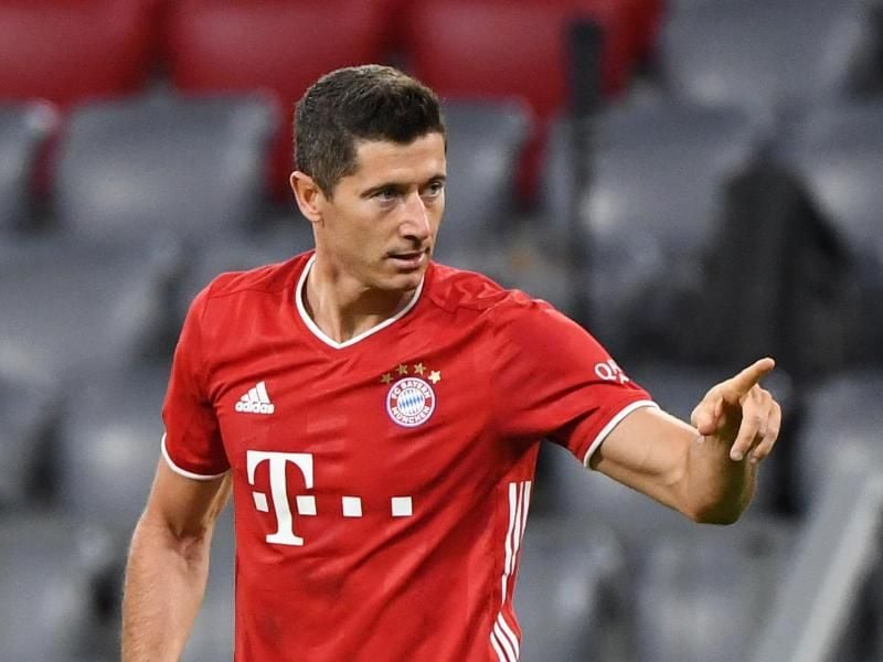 War beim Training des FC Bayern dabei: Robert Lewandowski. Foto: Matthias Balk/dpa