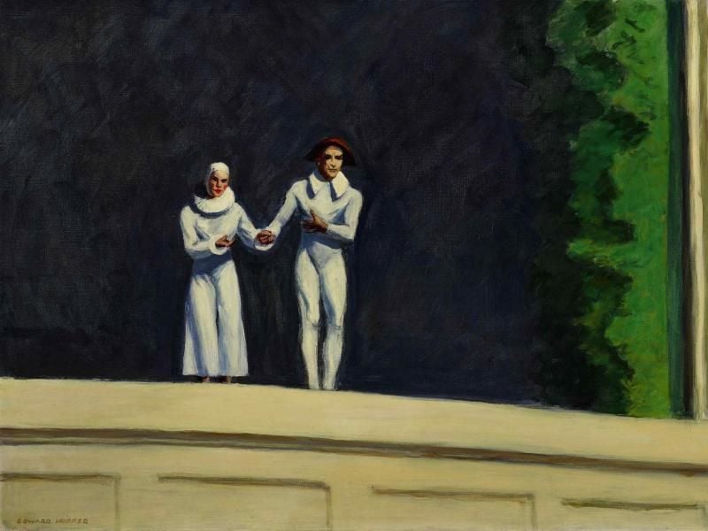 Das Gemälde „Two Comedians” von Edward Hopper zeigt den Künstler und seine Frau Jo als Komödianten auf einer Bühne. Foto: Sotherby's