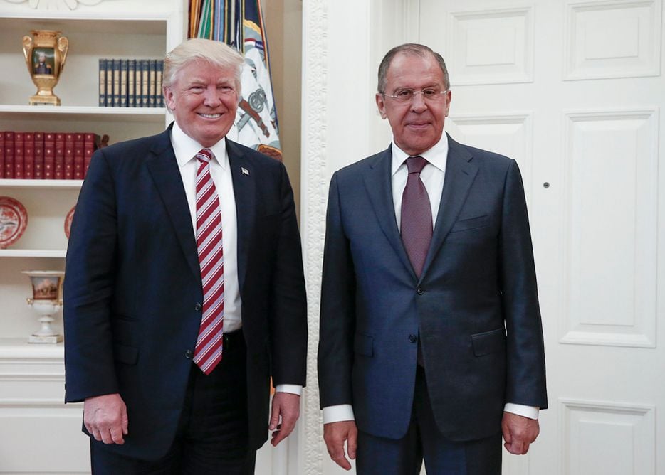 Donald Trump (l.) und Russlands Außenminister Sergej Lawrow
