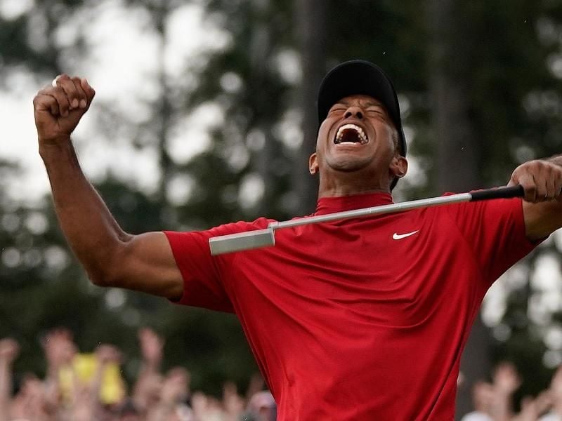 Golf-Superstar Tiger Woods hatte beim Masters seinen 15. Majorsieg gefeiert. Foto: David J. Phillip/AP
