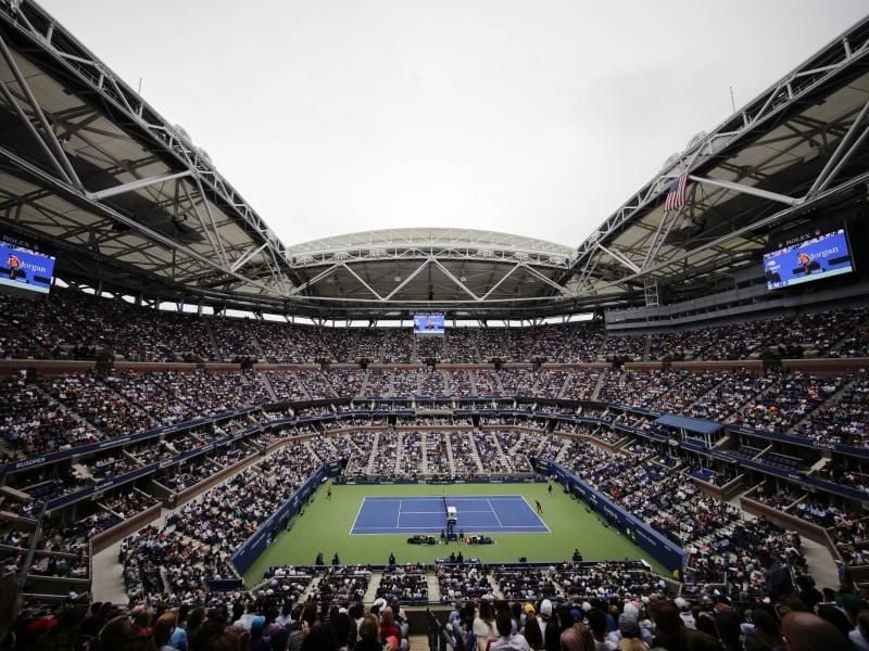Das Tennis-Duo Bethanie Mattek-Sands und Jamie Murray gewinnen den Mixed-Titel bei den US-Open. Foto: Frank Franklin Ii/AP