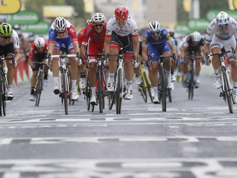 Die diesjährige Tour de France hatte leichte Rückgänge der TV-Qoute zu verschmerzen. Foto: Laurent Cipriani/AP