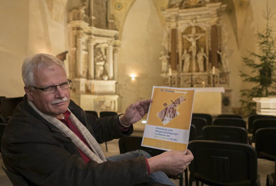 Kirche und...? Architekt Gerd Srocke freut sich auf viele Ideen für St. Sixtus in Ermsleben, die im Rahmen eines Bürgerbeteiligungsverfahrens gesammelt werden sollen.