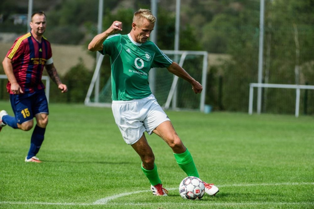 Neuzugang Robert Mitbrodt, er kam vom SV Keutschen, bereitete beide Germania-Treffer vor.