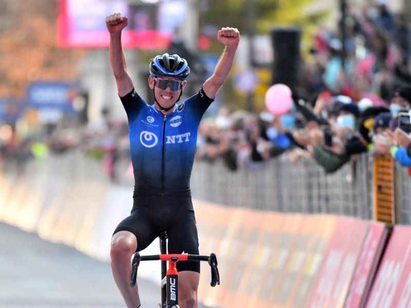 Sieger der 17. Etappe beim 103. Giro d'Italia: Ben O'Connor. Foto: Massimo Paolone/LaPresse/AP/dpa