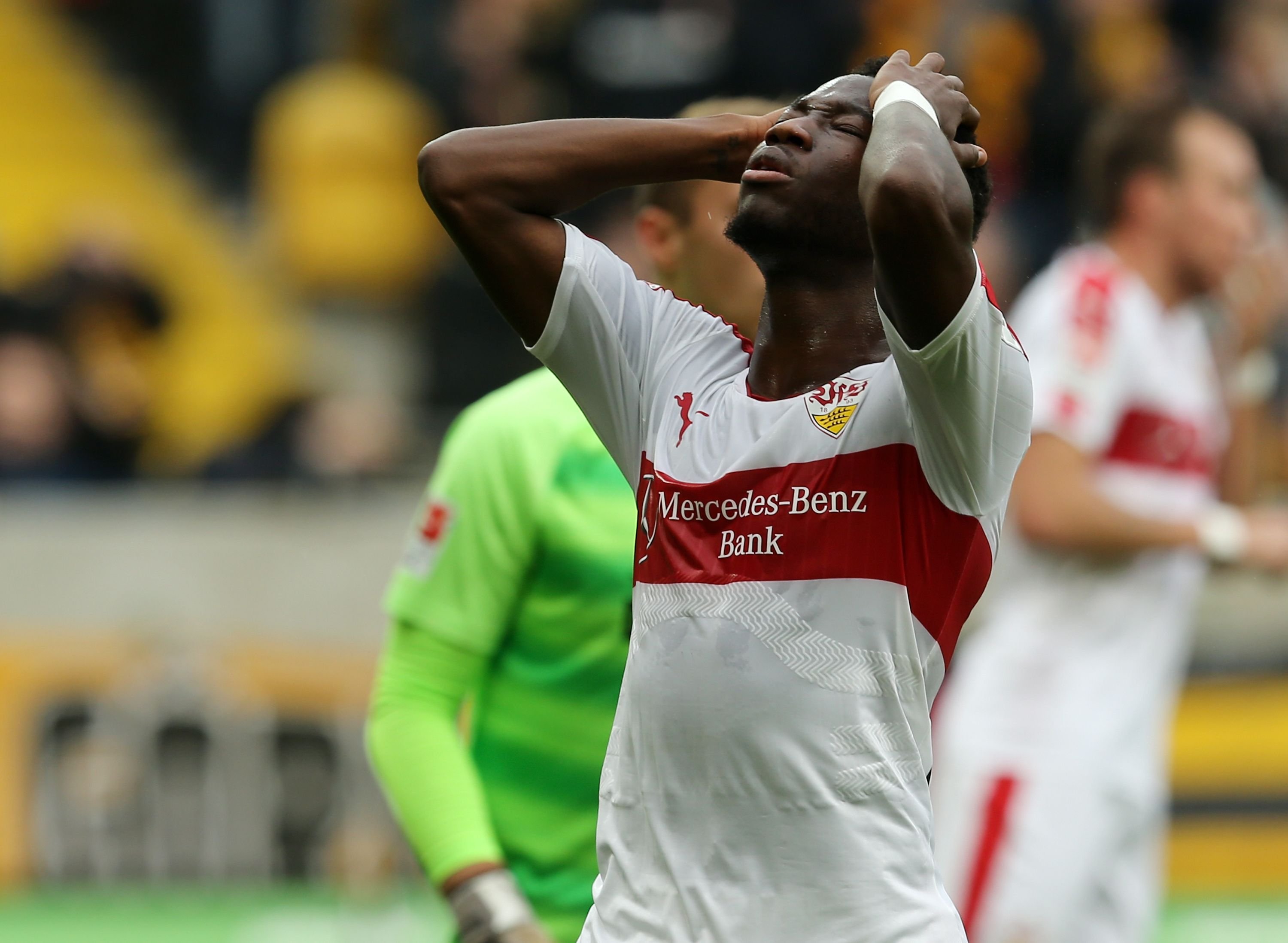 Fassungslosigkeit beim VfB, hier in Person von Carlos Mané.