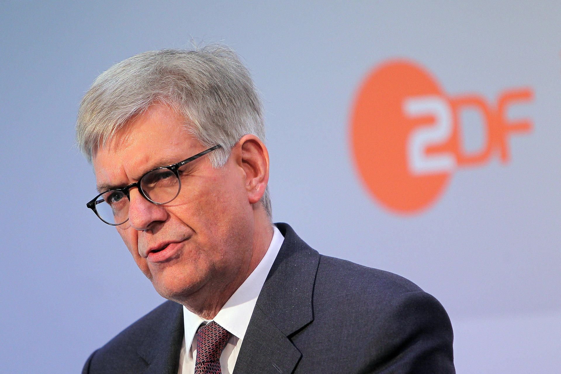 Der Intendant des Zweiten Deutschen Fernsehens (ZDF), Thomas Bellut, spricht auf einer Pressekonferenz.