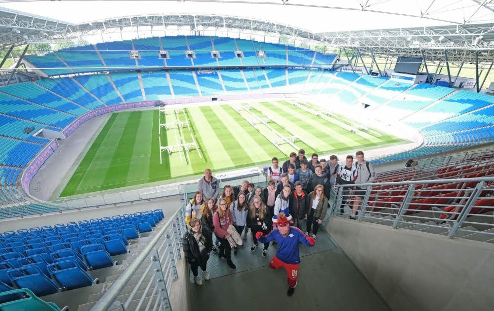 Die Klasse 9b in der Red Bull Arena