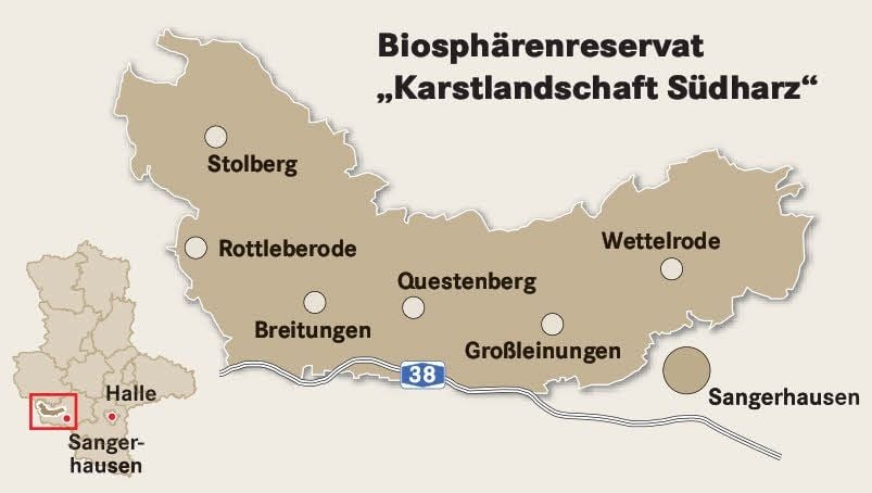 Das Biosphärenreservat Karstlandschaft Südharz