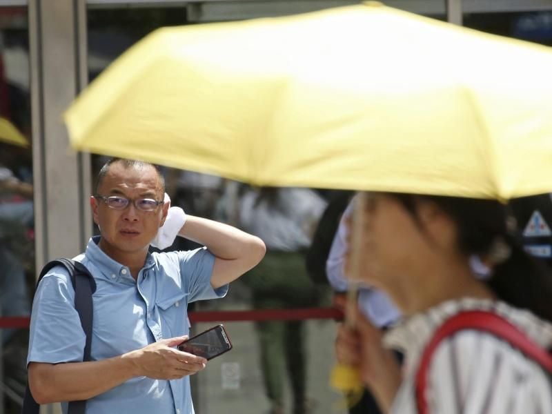 Japan leidet unter einer extremen Hitzewelle. Das IOC spricht sich für eine Zeitverschiebung aus. Foto: Koji Sasahara/AP