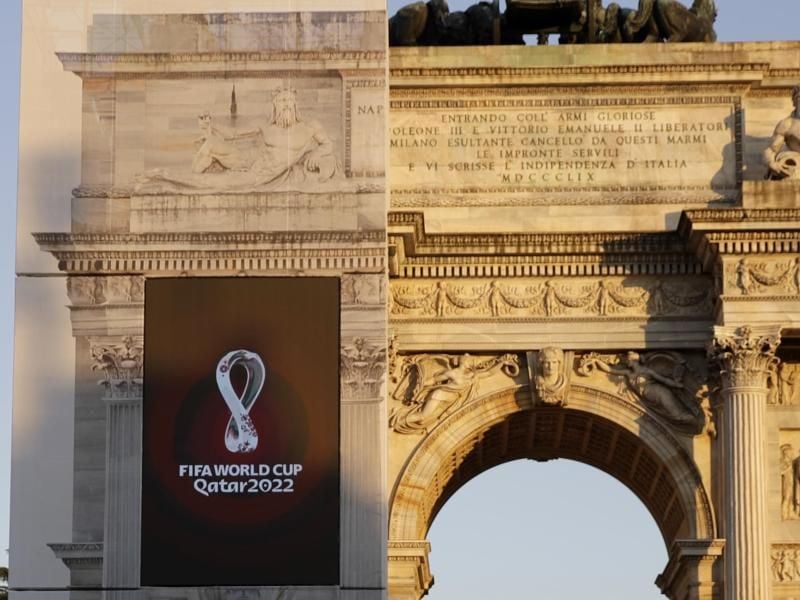 Die FIFA hat das Logo für die Fußball-WM 2022 in Katar vorgestellt. Foto: Luca Bruno