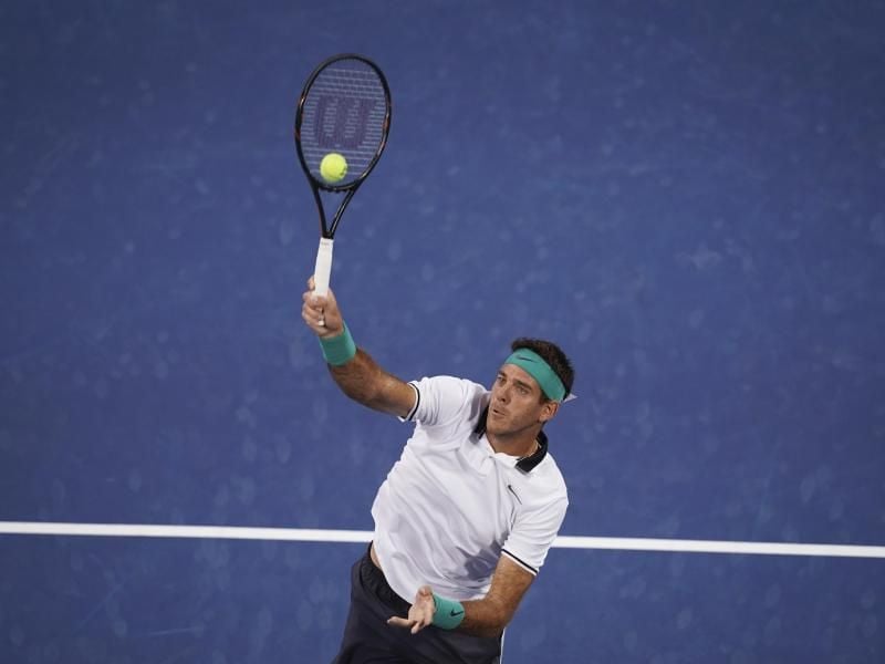 Juan Martin del Potro steht im Achtelfinale der US Open. Foto: John Minchillo/AP