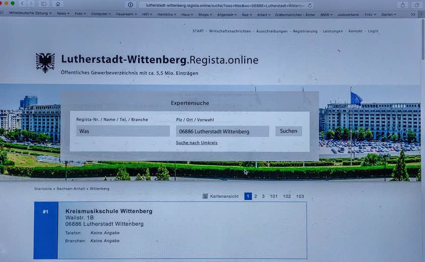Regista.online ist Wittenberg noch nicht mal ein Bild wert.