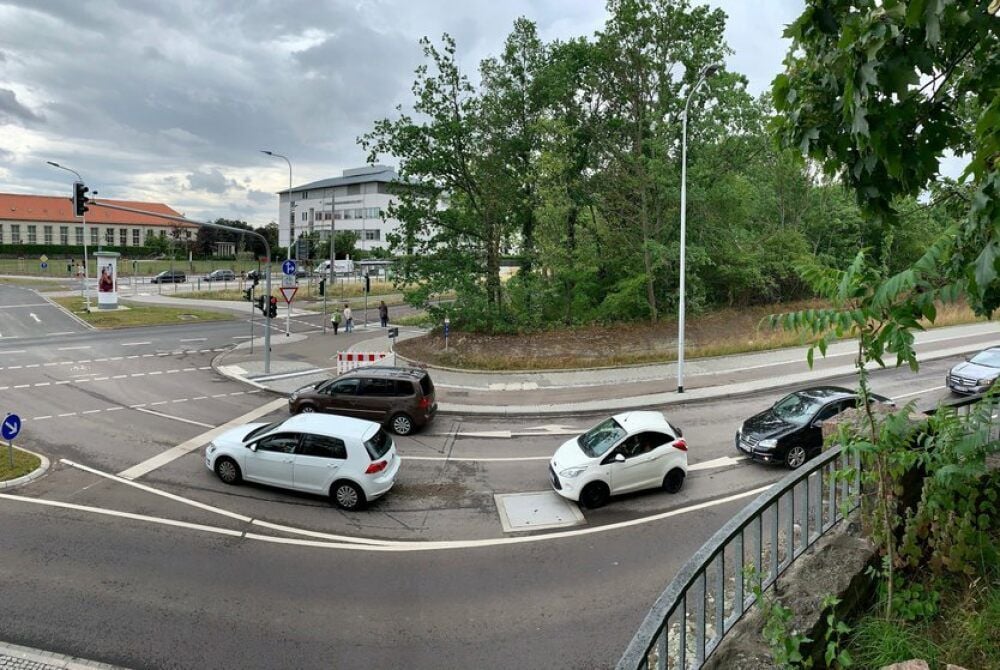 Nordöstlich des Kreisverkehrs am Weinbergweg soll ein neues Forschungszentrum entstehen.