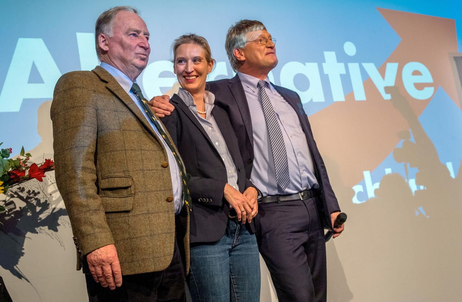 Alexander Gauland, Alice Weidel und Jörg Meuthen (v.l.) wurden in einem Berliner Restaurant nicht bewirtet.