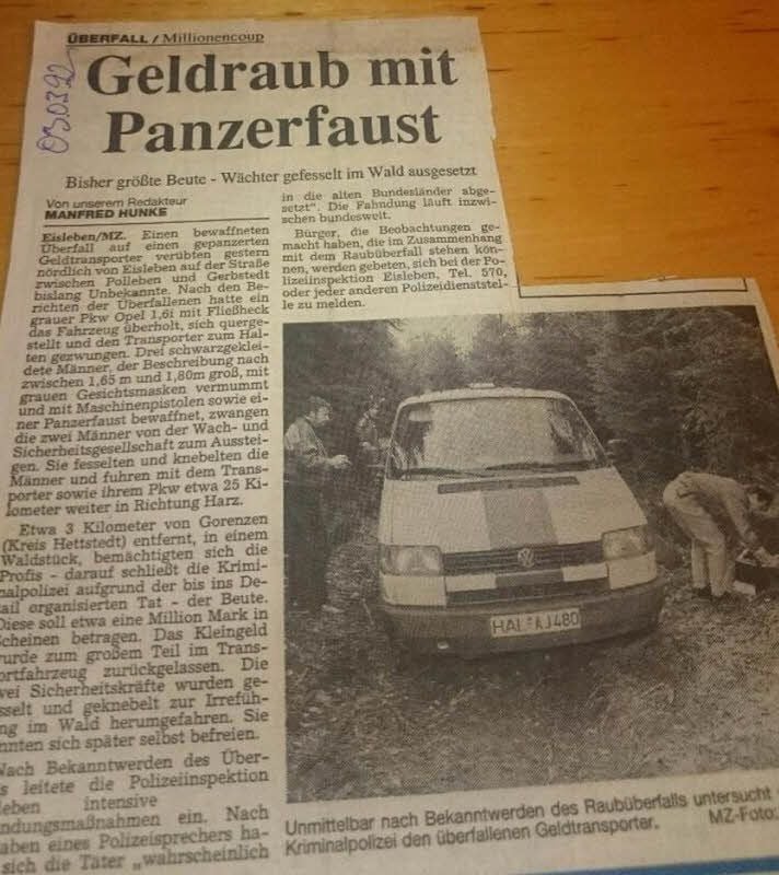 So berichtete die MZ über den größten Geldraub in Sachsen-Anhalt.