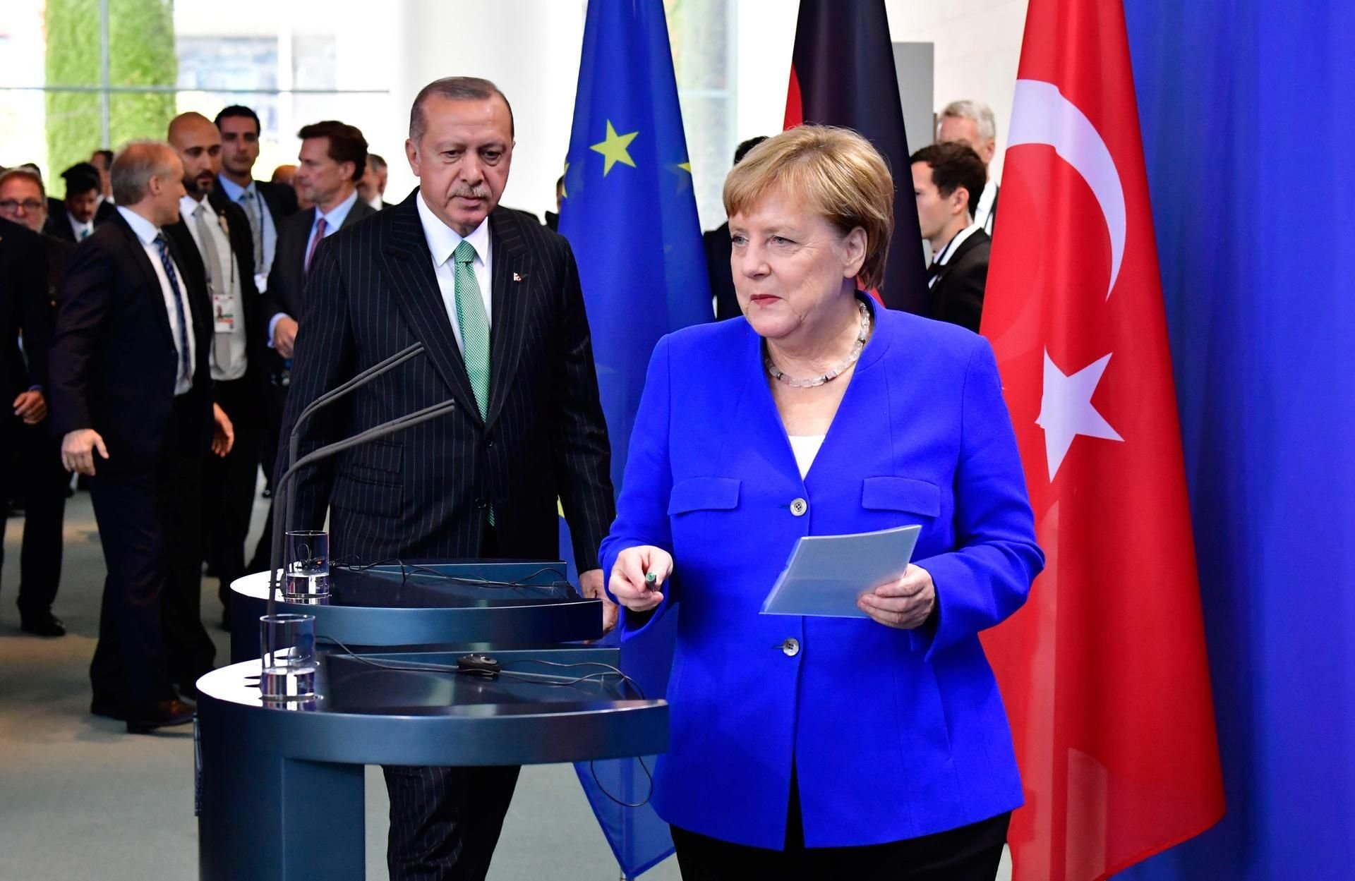 Recep Tayyip Erdogan und Angela Merkel in Berlin