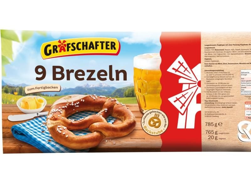 Lidl ruft das Produkt „Grafschafter 9 Brezeln zum Fertigbacken, 785 g” zurück. Foto: obs/LIDL