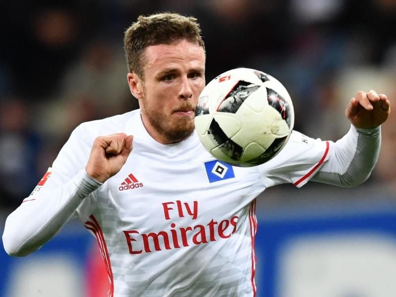 Der HSV will Nicolai Müller ein Jahr vor Vertragsende den Spieler nicht ziehen lassen. Foto: Uwe Anspach