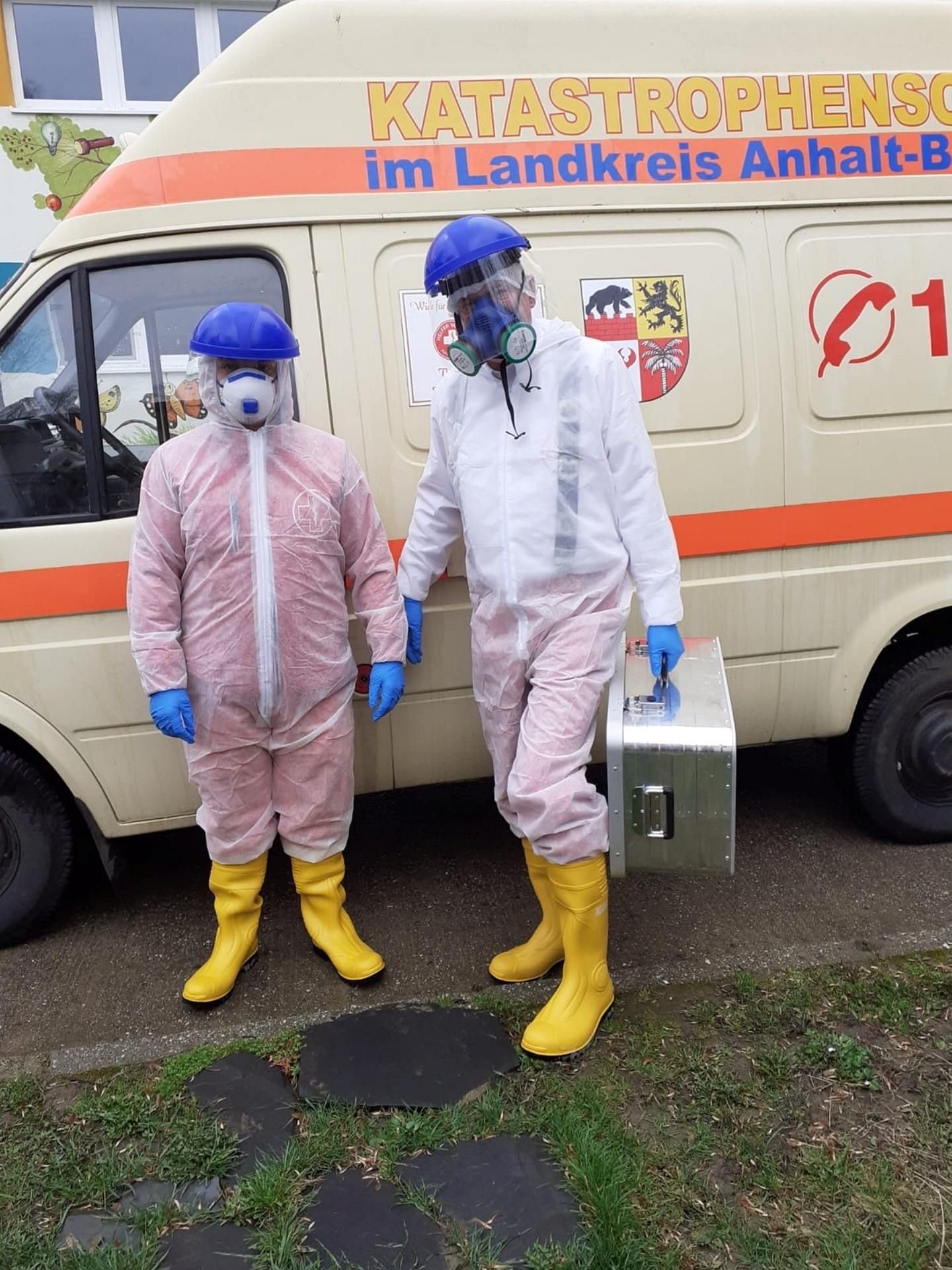 Raymond Schulz (r.) und Sebastian Scholz fertig für den Einsatz.