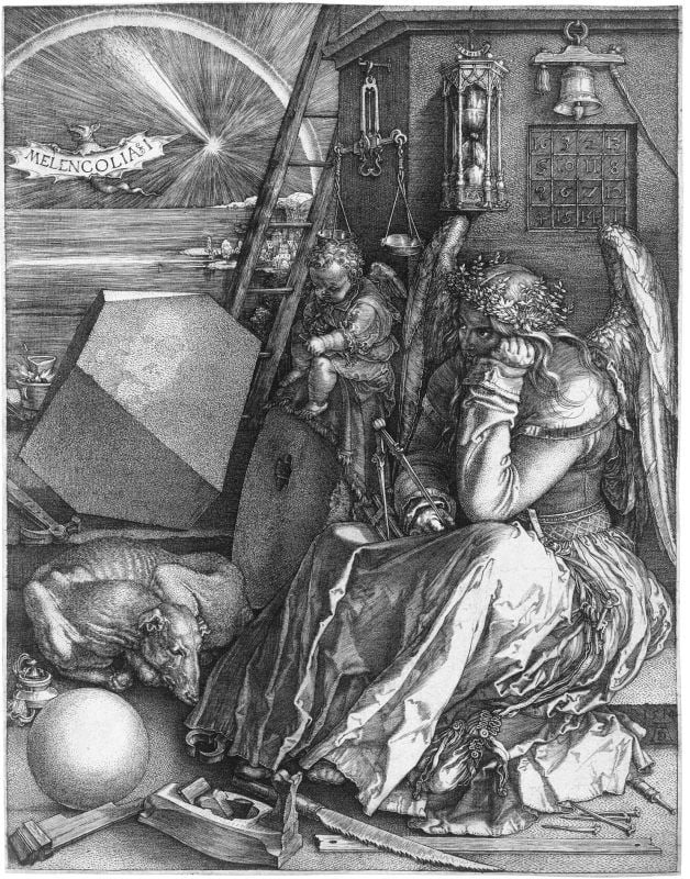 Albrecht Dürer: „Die Melancholie (Melencholia)“ (Kupferstich, 1514)