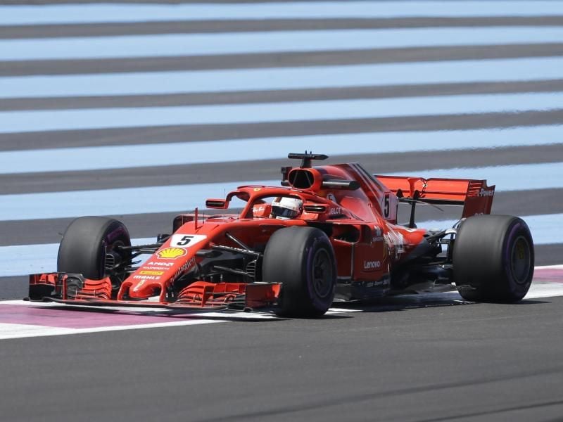 Für die Qualifikation zum Grand Prix von Frankreich hat Sebastian Vettel mit seinem Ferrari nicht die besten Aussichten. Foto: Claude Paris/AP