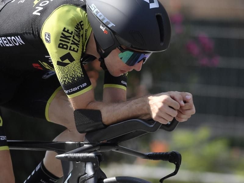 Sicherte sich den Gesamtsieg bei Tirreno-Adriatico: Simon Yates. Foto: Marco Alpozzi/LaPresse via ZUMA Press/dpa