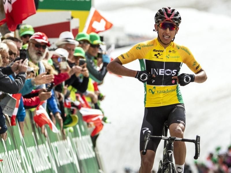 Der Kolumbianer Egan Bernal gilt als Mit-Favorit auf den Tour-Sieg. Foto: Alexandra Wey/KEYSTONE