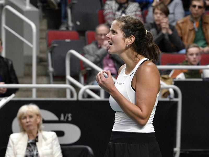 Das erste Match des Tages bestreitet Görges gegen Ostapenko. Foto: Roman Koksarov/AP