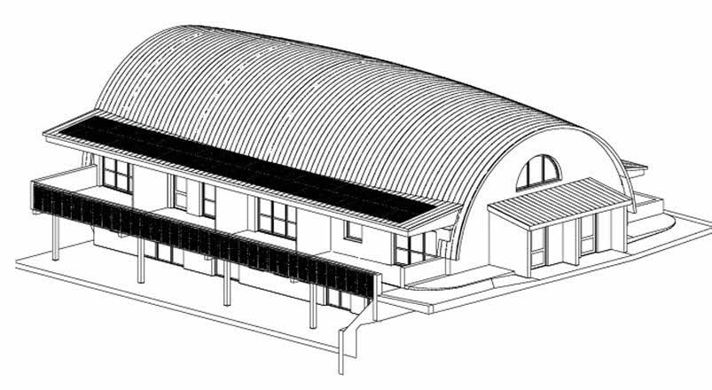 So soll das Gebäude nach dem Umbau aussehen. Die Zeichnung stammt vom Architekten Andreas Köhler.
