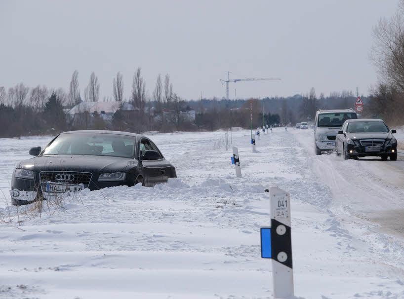 Zwischen Tornau und Oppin war für diesen Wagen Endstation.