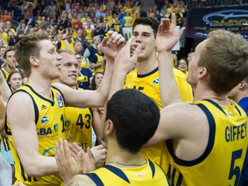 ALBA Berlin trifft in der Finalserie auf dem FC Bayern. Foto: Annegret Hilse