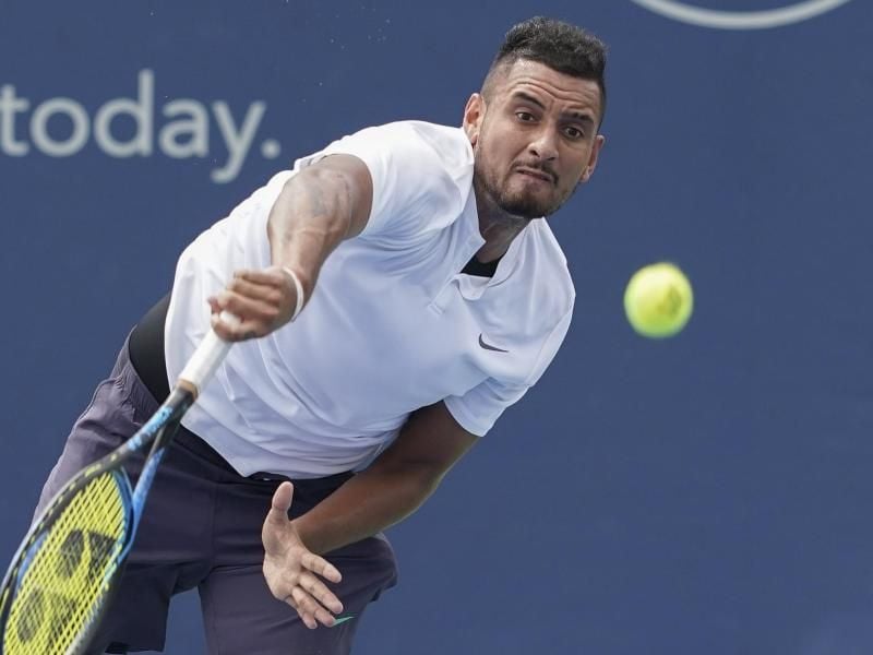 Siegreich in Washington: Nick Kyrgios. Foto: John Minchillo/AP